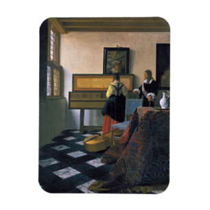 Magnet Flexible Johannes Vermeer, van Delft, La leçon de musique