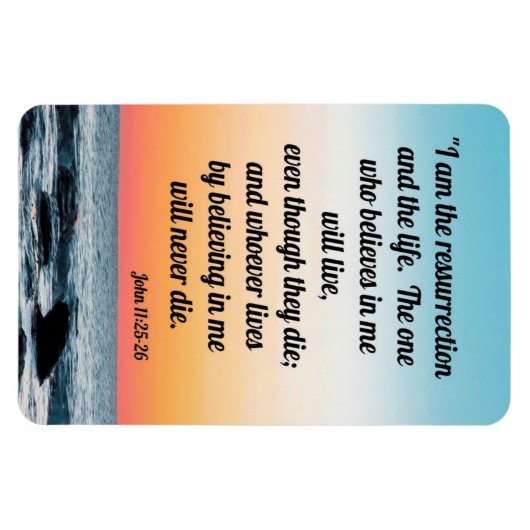 Magnet Flexible John 11:25-26 (Horizontal)
