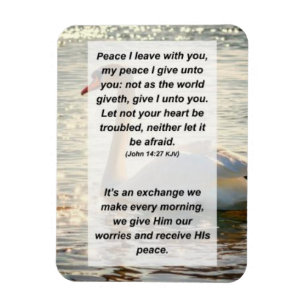 Magnet Flexible John 14:27 Paix que je pars avec toi, ma paix que