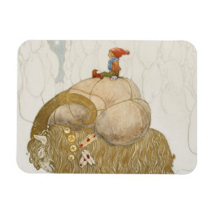 Magnet Flexible John Bauer - La chèvre de Noël