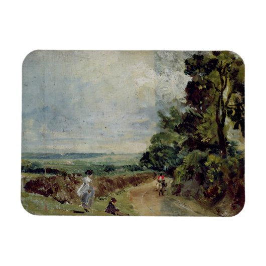 Magnet Flexible John Constable | Une route de campagne avec arbres (Horizontal)
