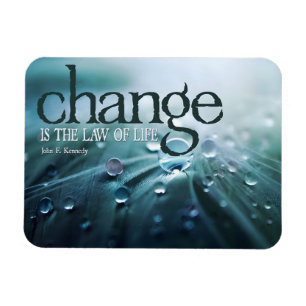 Magnet Flexible John F. Kennedy Citation Inspirationnelle "Changem