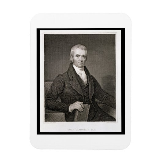 Magnet Flexible John Marshall (1755-1835), gravé par Asher Brown (Vertical)