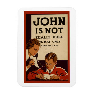 Magnet Flexible John N'Est Pas Vraiment Un Poster vintage Dull