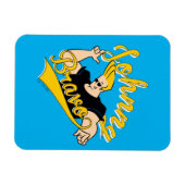 Magnet Flexible Johnny Bravo Graphisme sportif (Horizontal)