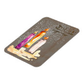 Magnet Flexible Joie ! Trio de bougies aquarelle Sparkle Holiday (Côté Gauche)
