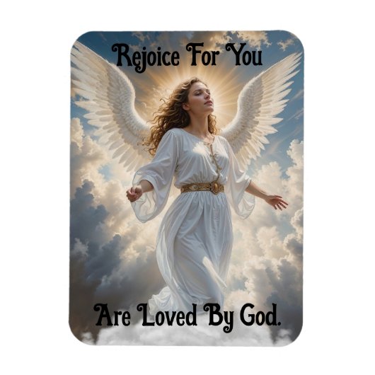 Magnet Flexible Joli ange dans les nuages Aimant flexible (Vertical)