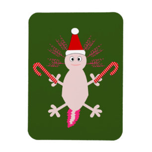 Magnet Flexible Joli Axolotl de Noël