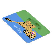 Magnet Flexible Joli bébé guépard en cours de dessin animé illustr (Côté Droit)