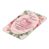 Magnet Flexible Joli Blush Floral rose Faire-part de mariage (Côté Gauche)