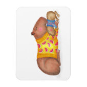 Magnet Flexible Joli capybara et aimant bébé (Vertical)
