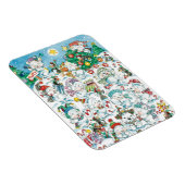 Magnet Flexible Joli caricature Noël Polaire Ours Penguin Party (Côté Droit)