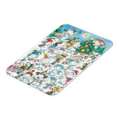 Magnet Flexible Joli caricature Noël Polaire Ours Penguin Party (Côté Gauche)