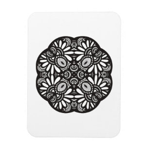 Magnet Flexible Joli Carré noir Déco Doodle