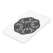 Magnet Flexible Joli Carré noir Déco Doodle (Côté Gauche)