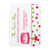 Magnet Flexible Joli Carte de visite de boulangerie (Vertical)