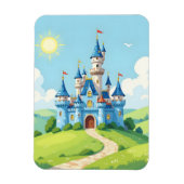 Magnet Flexible Joli château bleu et blanc (Vertical)