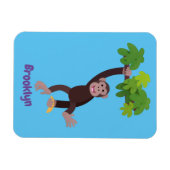 Magnet Flexible Joli chimpanzé dans la jungle suspendu dessin anim (Horizontal)