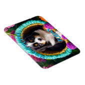Magnet Flexible Joli chiot dans une panier (Côté Droit)