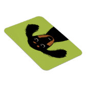 Magnet Flexible Joli chiot teckel à longs poils (Côté Droit)