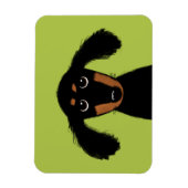 Magnet Flexible Joli chiot teckel à longs poils (Vertical)