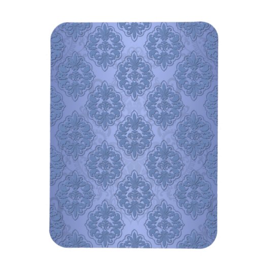 Magnet Flexible Joli Damassé Bleu (Vertical)