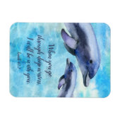 Magnet Flexible Joli dauphins d'aquarelle | Écriture (Horizontal)