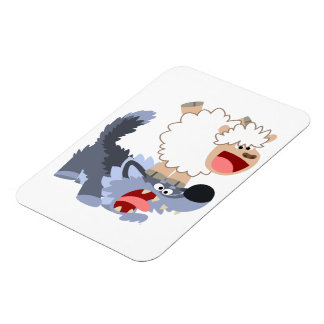 Magnet Flexible Joli dessin jouable Mouton et Loup Aimant flexible