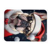 Magnet Flexible Joli French Bulldog Père Noël Noël Conception (Horizontal)