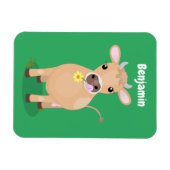 Magnet Flexible Joli joli maillot de vache et dessin de fleurs (Horizontal)