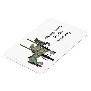 Magnet Flexible Joli Joyeux Parcours Carrousel Cheval Flexible