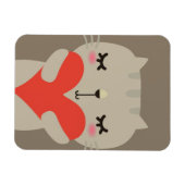 Magnet Flexible Joli lapin avec amour (Horizontal)