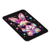 Magnet Flexible Joli Lapin Coquette Tie Dye Pâques (Côté Droit)