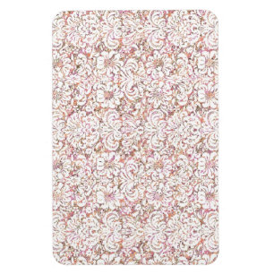 Magnet Flexible Joli motif floral vintage rose blanc