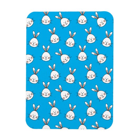 Magnet Flexible Joli Motif lapin blanc de Pâques (Vertical)