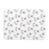 Magnet Flexible Joli Motif lapin blanc de Pâques (Horizontal)