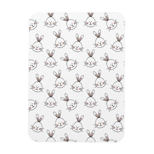 Magnet Flexible Joli Motif lapin blanc de Pâques (Vertical)