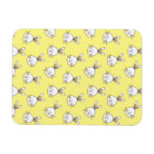 Magnet Flexible Joli Motif lapin blanc de Pâques (Horizontal)