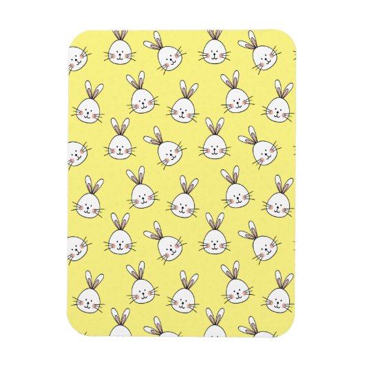 Magnet Flexible Joli Motif lapin blanc de Pâques (Vertical)