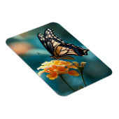 Magnet Flexible Joli papillon sur une fleur (Côté Droit)