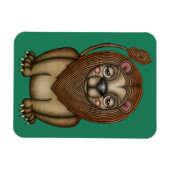 Magnet Flexible Joli roi des bêtes Lion (Horizontal)
