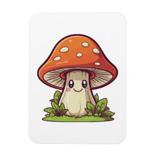 Magnet Flexible Joli style kawaii, cueillette de champignons