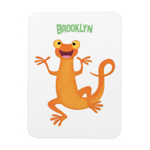 Magnet Flexible Joli triton orangé joyeux