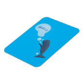 Magnet Flexible Jolie baleine à sperme soufflant bulles dessin (Côté Gauche)