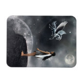 Magnet Flexible Jolie fée ailée et cheval volant (Horizontal)