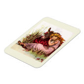 Magnet Flexible Jolie Fille Et Poney (Côté Gauche)