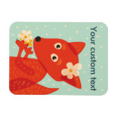 Magnet Flexible Jolie fille Fox Cartoon (Horizontal)
