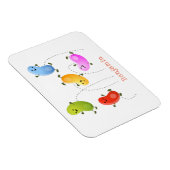 Magnet Flexible Jolie jellybeans bondissant dessin animé (Côté Droit)