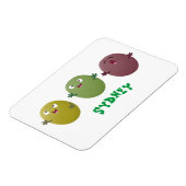 Magnet Flexible Jolie olives joyeux chantant dessin animé (Côté Gauche)