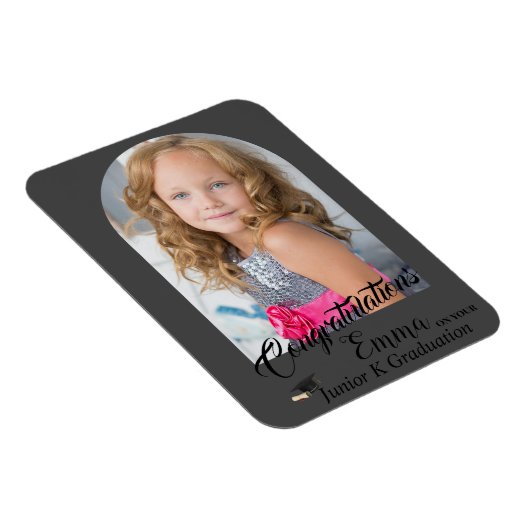 Magnet Flexible Jolie photo de félicitations en gris pour la gradu (Côté Droit)